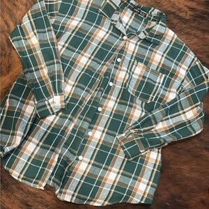 SHEIN Green Plaid Jacket